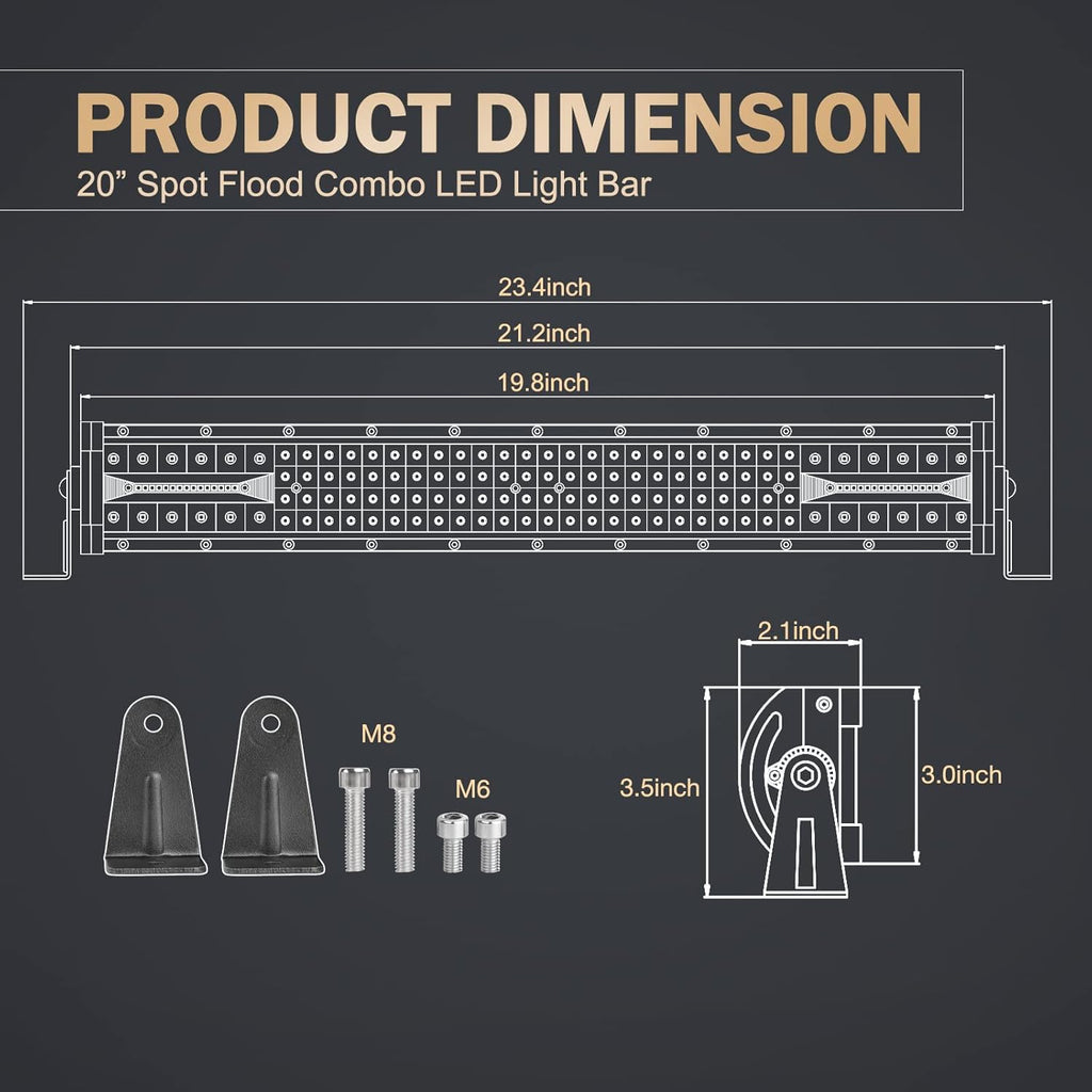 20 inch 150W LED Light Bar Pack of 2 X1896