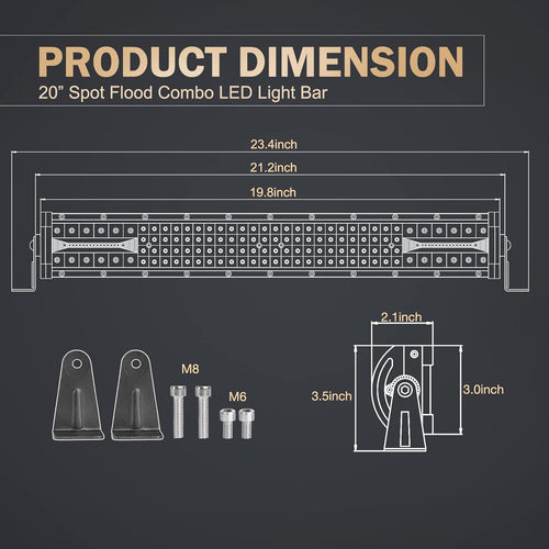 20 inch 150W LED Light Bar Pack of 2 X1896