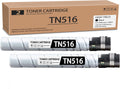 TN516 Toner Cartridge Compatible for Konica Minolta Bizhub 458E 558E 658E Printer (Black, 2-Pack) T473826