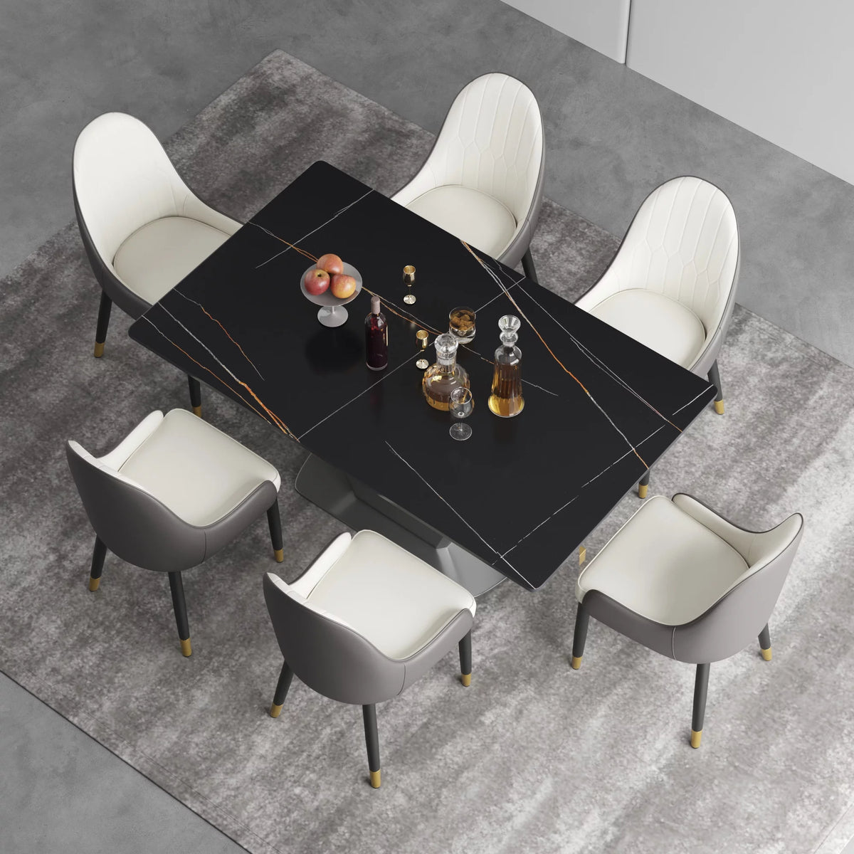 63" Sintered Stone Dining Table for 6 Person E3623