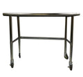 Commercial Stainless Steel Work Table with Crossbar 18 x 48 with Wheels 4 Casters J570123
