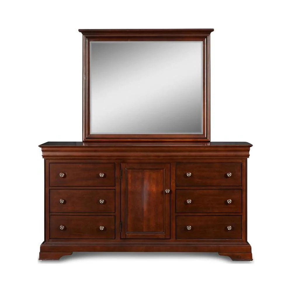 Solid Wood Engineered Wood Dresser in Cherry L7028