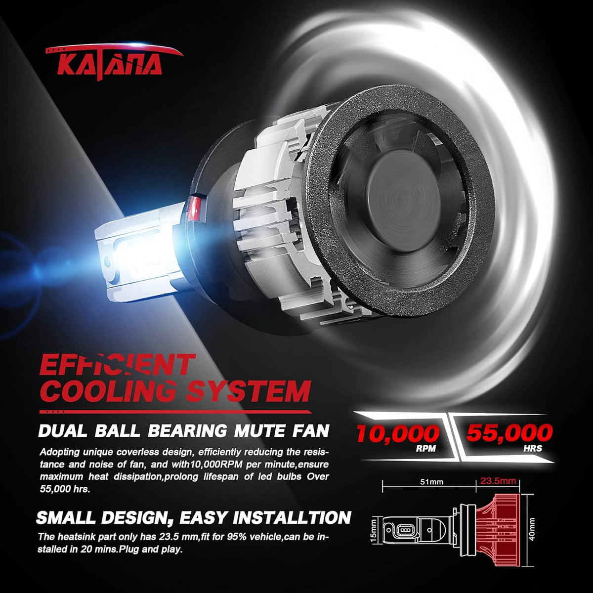 6500K LED Bulbs Halogen Replacement Pack of 2 H626375