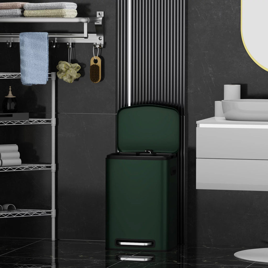 13 Gallon 50L Stainless Steel Trash Can with Lid Q6898