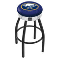 Black Wrinkle Swivel Bar Stool with Chrome R289