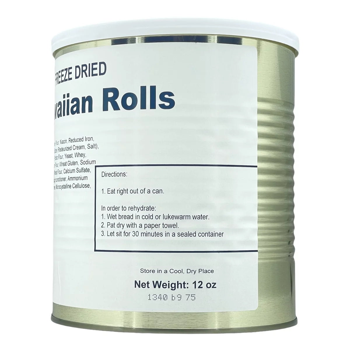 Freeze Dried Emergency Food Ration Hawaiian Rolls #10/12oz/Can - 1 Can P4485