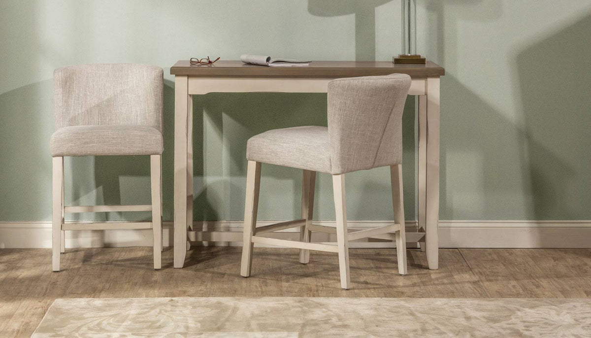 3-Piece Counter Height Side Dining Set with Wing Arm Stools L46061