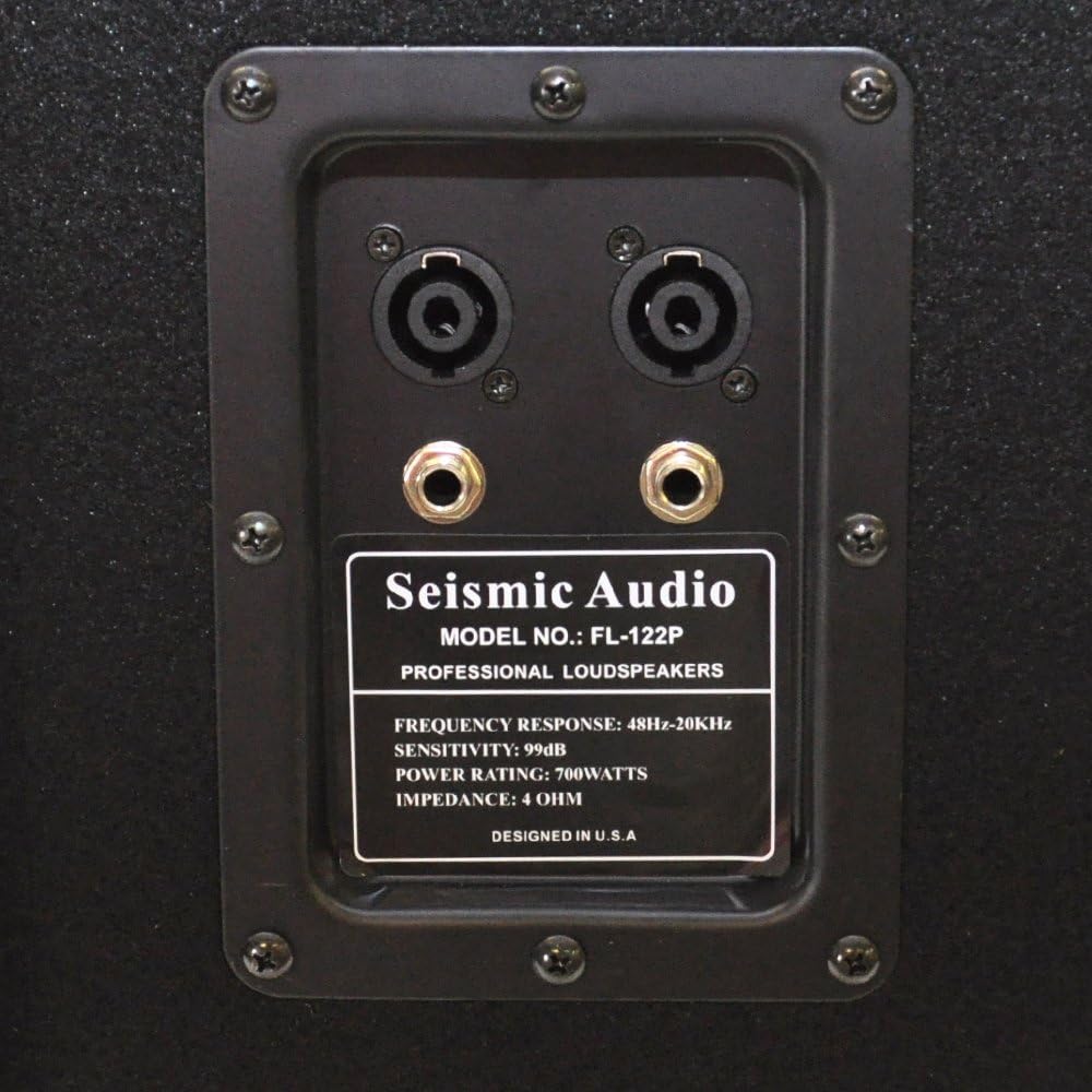 Pair of Dual 12 PA/DJ Speaker Cabinets with Titanium Horns, 700 Watts RMS per Cabinet W2277