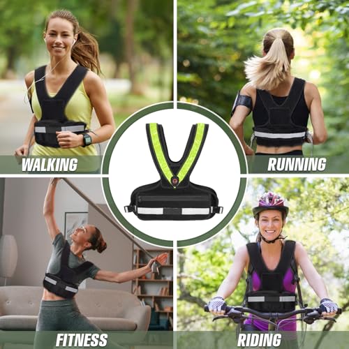Weighted Vest with LED Reflective Belt and Outdoor Headlight, 2-10 lbs T76960