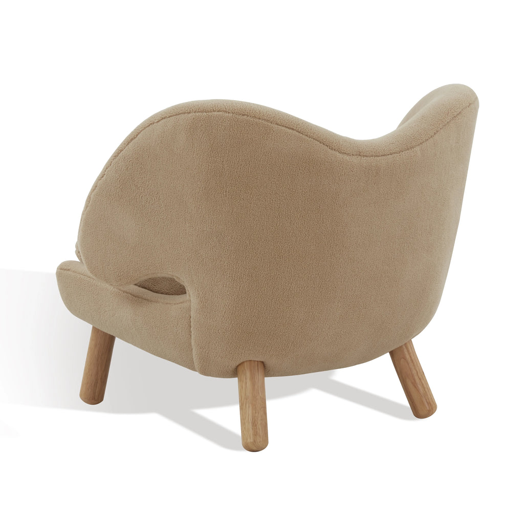 Tan Faux Lamb Wool Accent Chair W7247