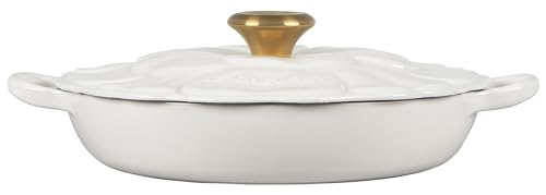 2.25qt White Enameled Cast Iron Braiser K75535