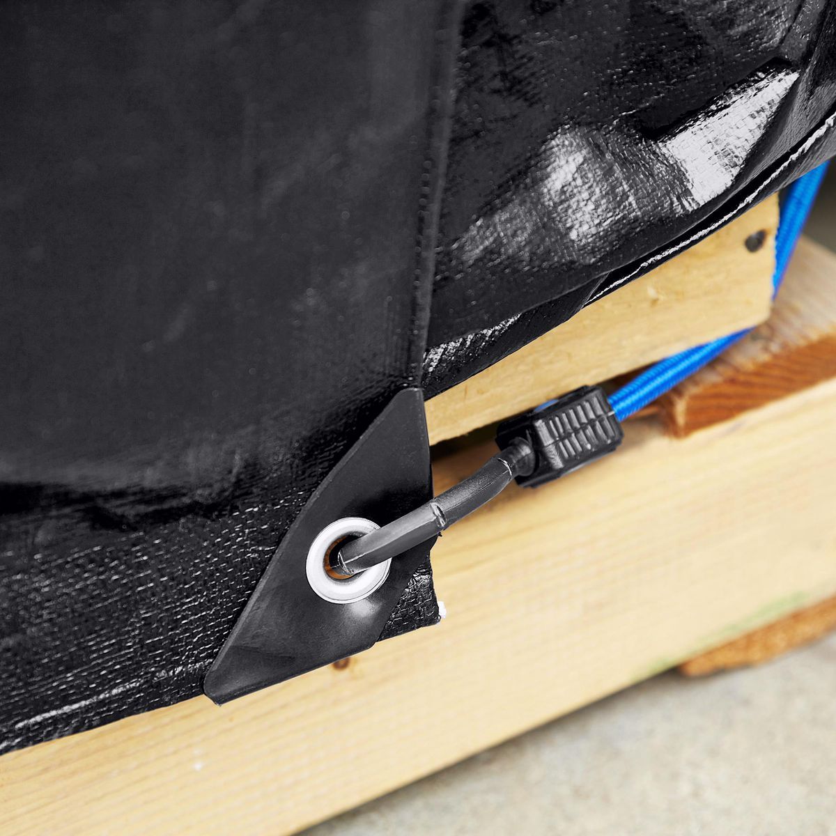18 ft. x 24 ft. Silver and Black Weather-Resistant Tarp T27507