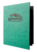 4¼ x 14 Deep Green Plush Casebound Menu M6388