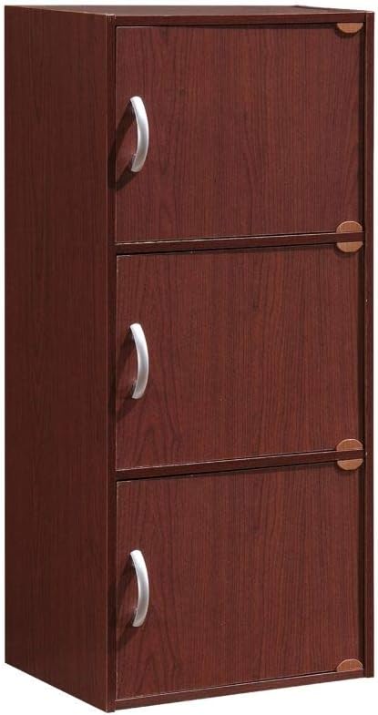 3-Shelf Black Bookcase Cabinet G395