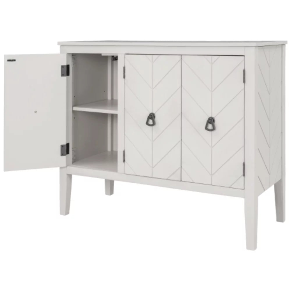 Wooden Storage Cabinet with Adjustable Shelf, Antique Gray V608812