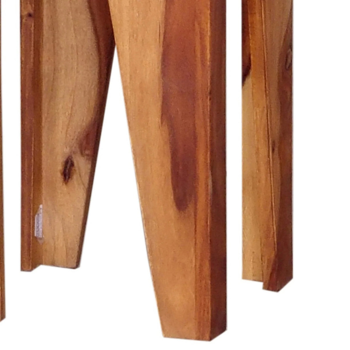Set of 3 Sheesham Wood Pedestal Table Stand Y65940