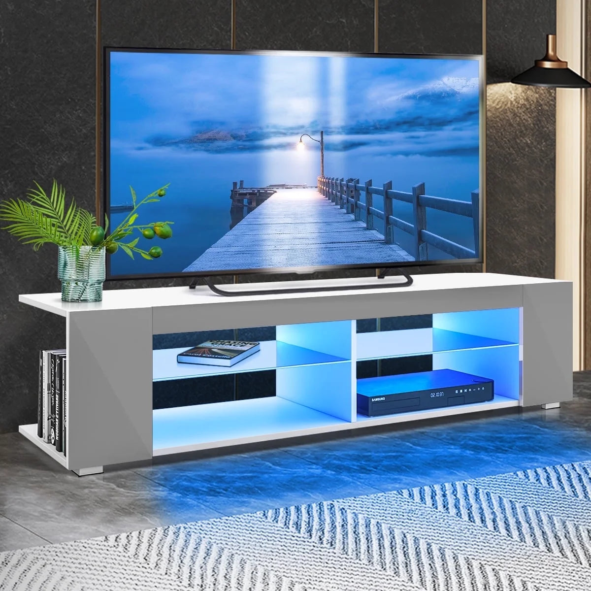 65 inch TV Stand with LED Lights X426