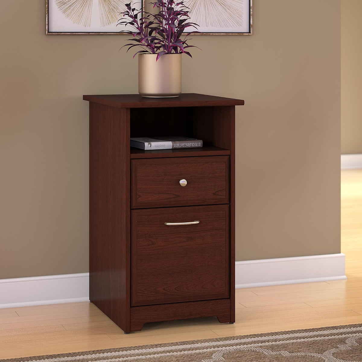 2 Drawer File Cabinet, Harvest Cherry B53946