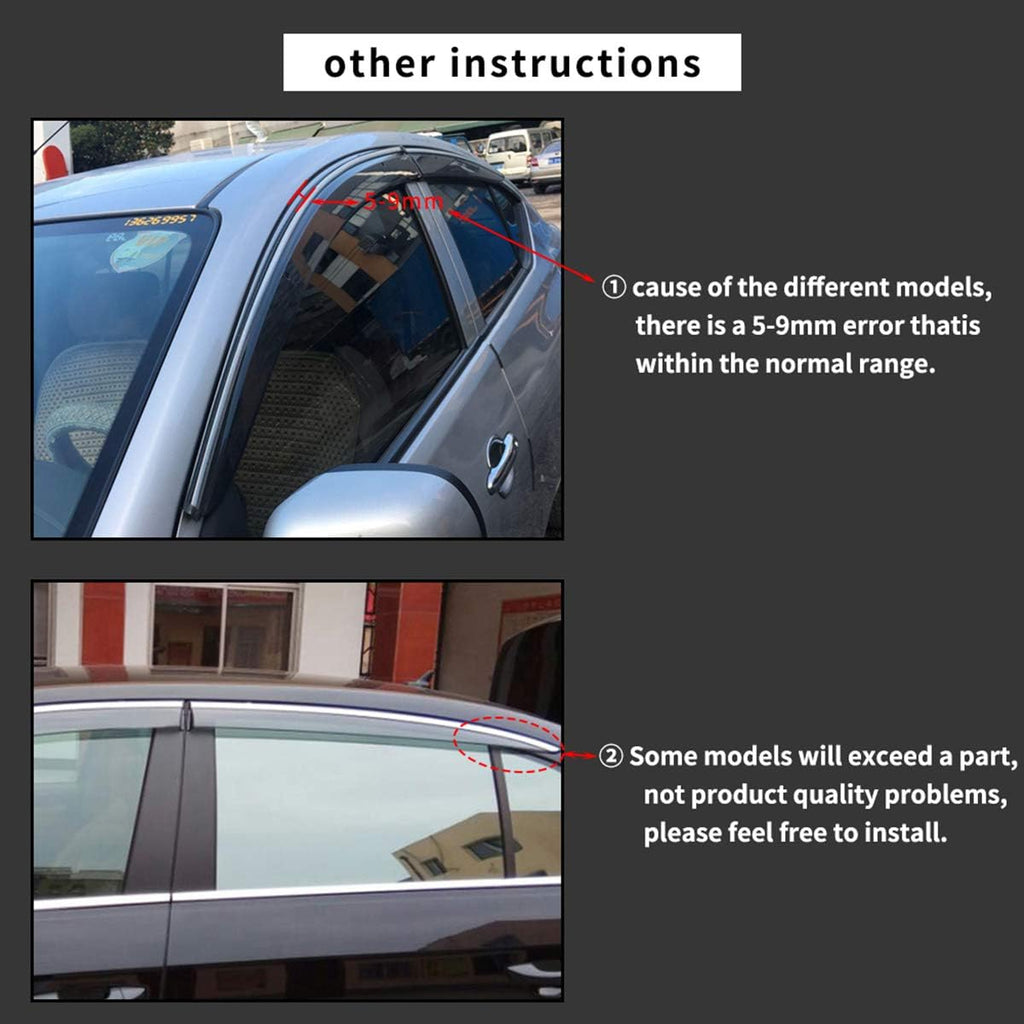 Smoke Tape-On Side Window Deflectors D418