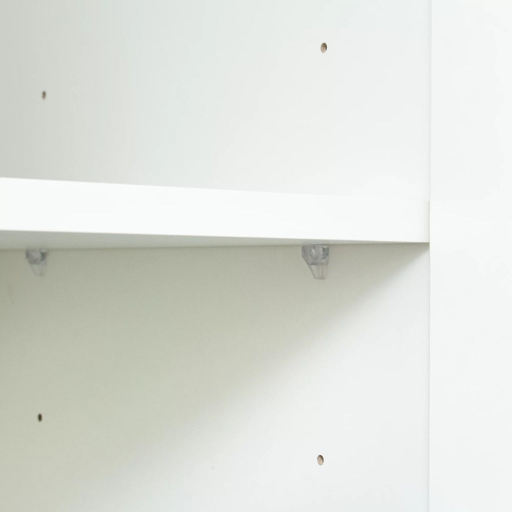 White 2 Door 3 Partition Wardrobe Cabinet E303