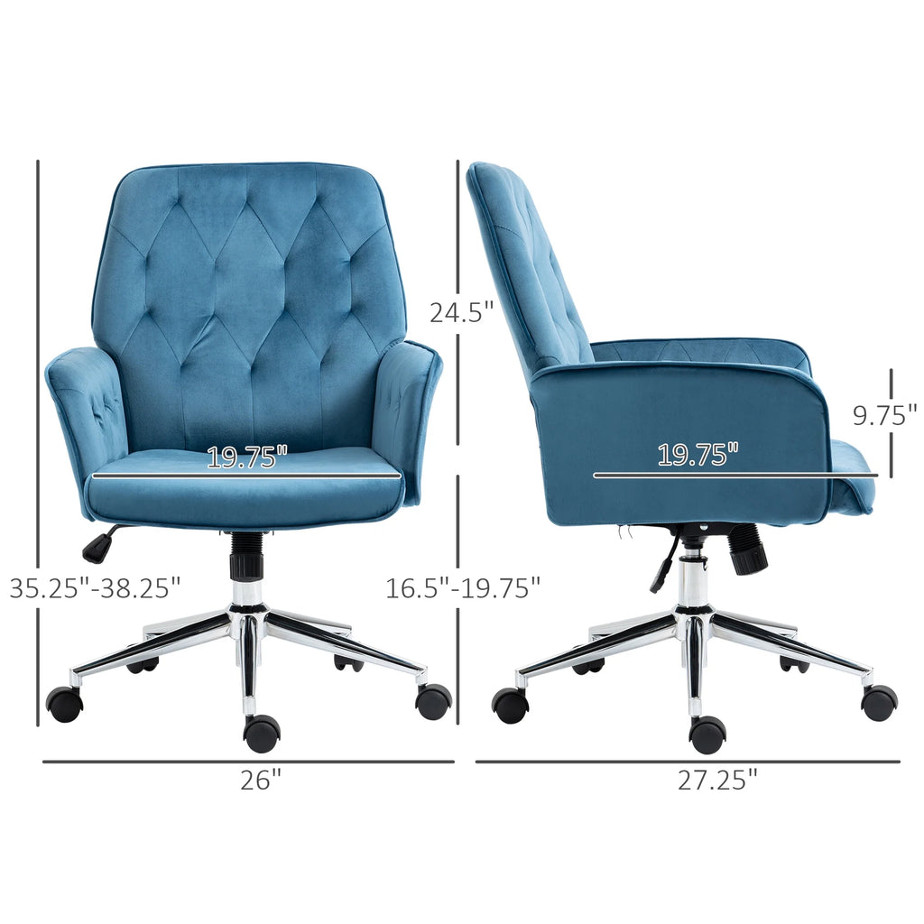 Blue Adjustable Swivel Task Chair V4243