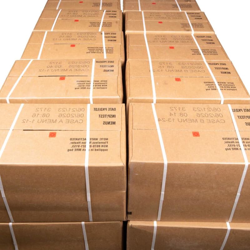 24 full food packs Military meals ready to eat with heater Z73698