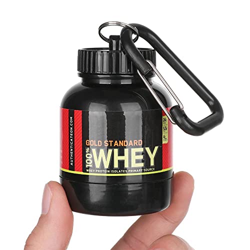 Protein Powder Container with Durable Key-Chain Portable to-Go Container (2) J515