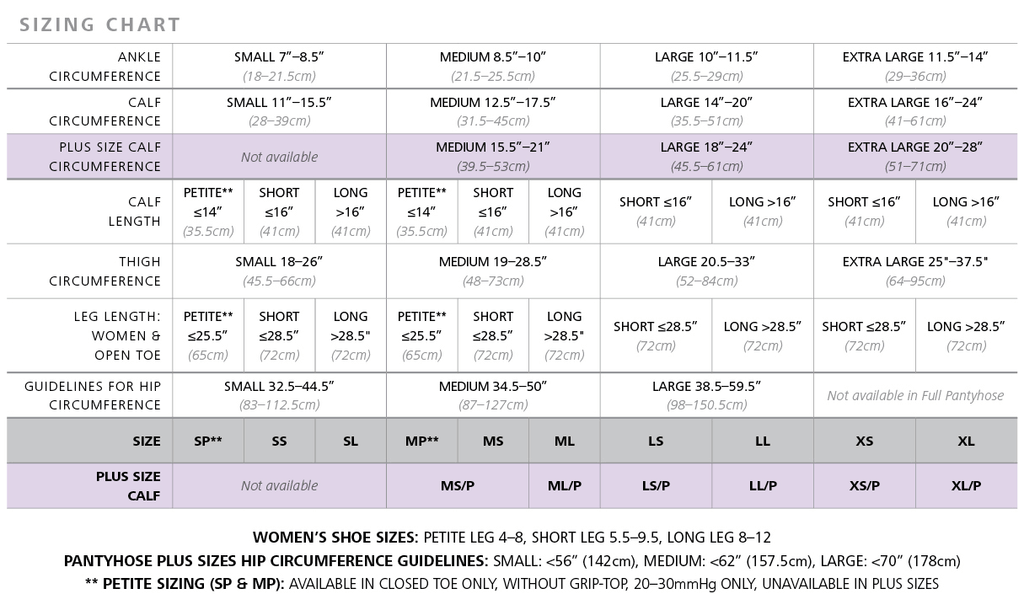 20-30 mmHg Select Comfort Pantyhose Black Q197