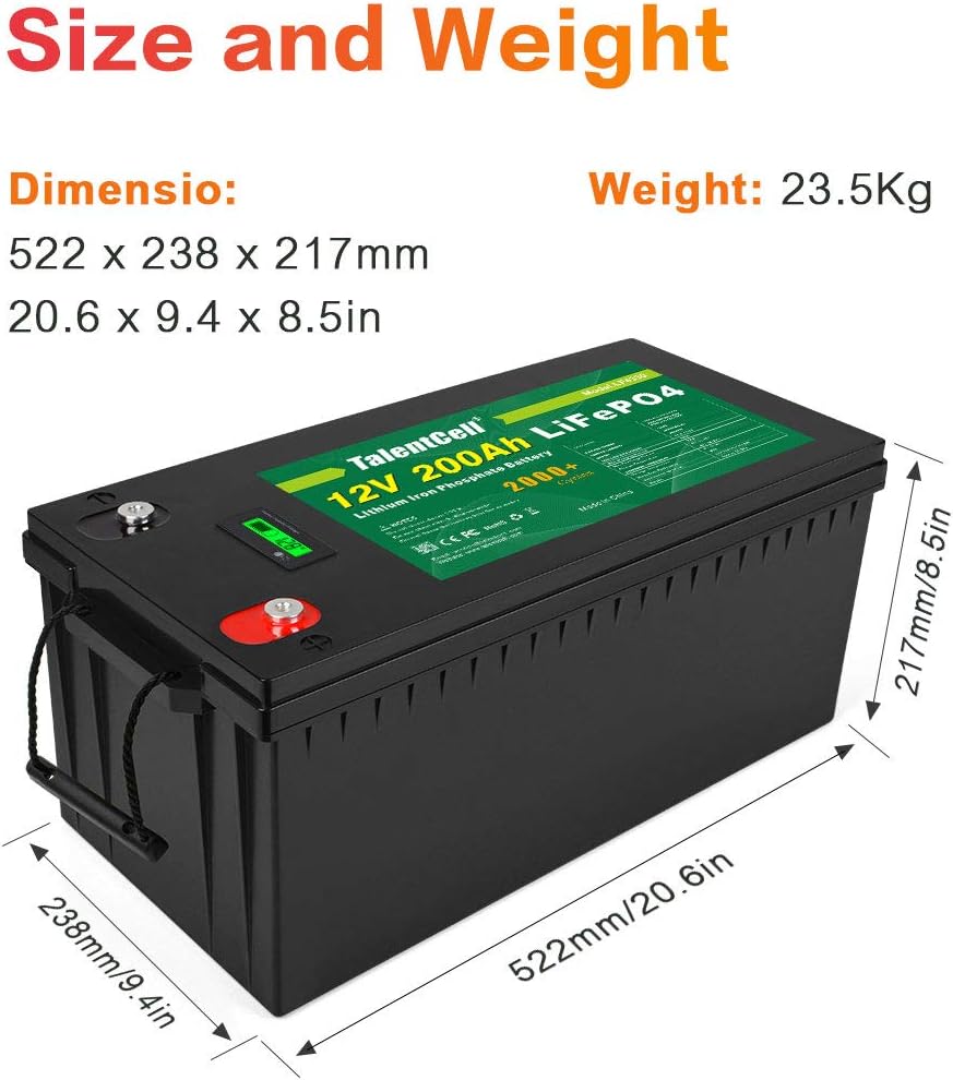 12V 200Ah Lithium Iron Phosphate Deep Cycle Battery Pack K23253