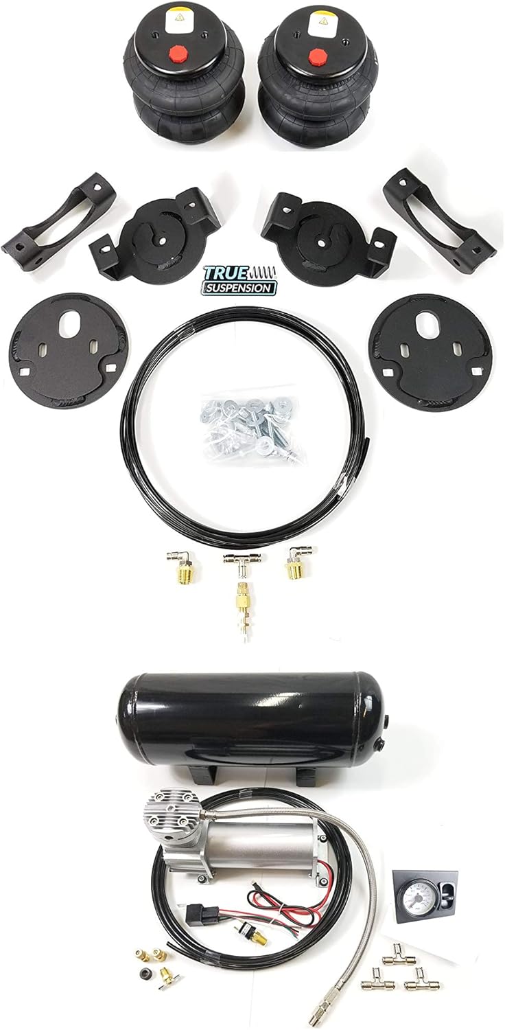 Compatible with Chevrolet Silverado GMC Sierra 2500 3500 HD 01-10 Pickup Complete Rear Air Ride Suspension Kit H696402