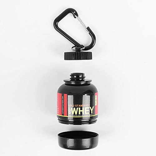 Protein Powder Container with Durable Key-Chain Portable to-Go Container (2) J515