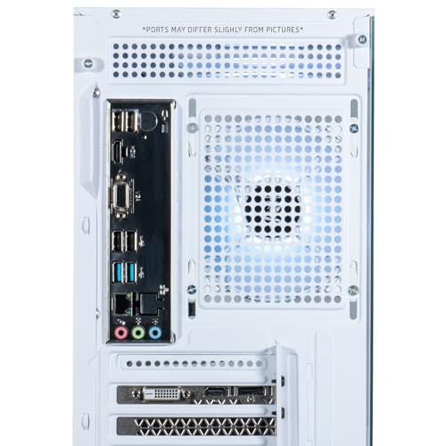 White Liquid-Cooled Gaming Desktop Computer, AMD Ryzen 7, RTX 4060 8GB, 32GB DDR4, 1TB NVMe SSD K25927