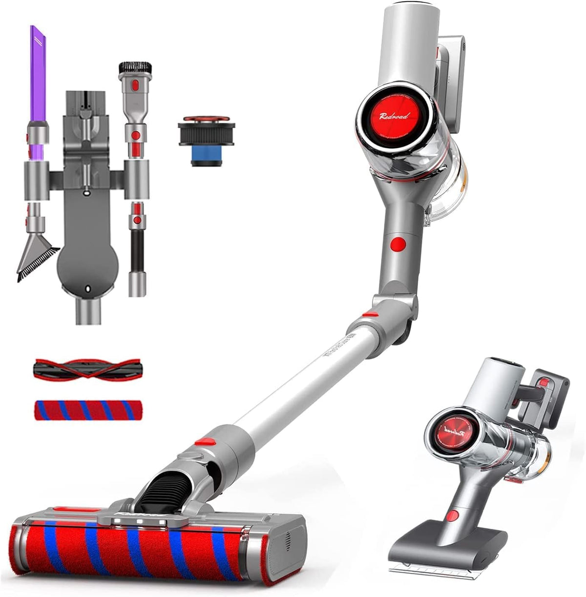 Cordless Stick Vacuum Cleaner with Color LCD Display, 450W Motor, 60 Min Runtime Q57843