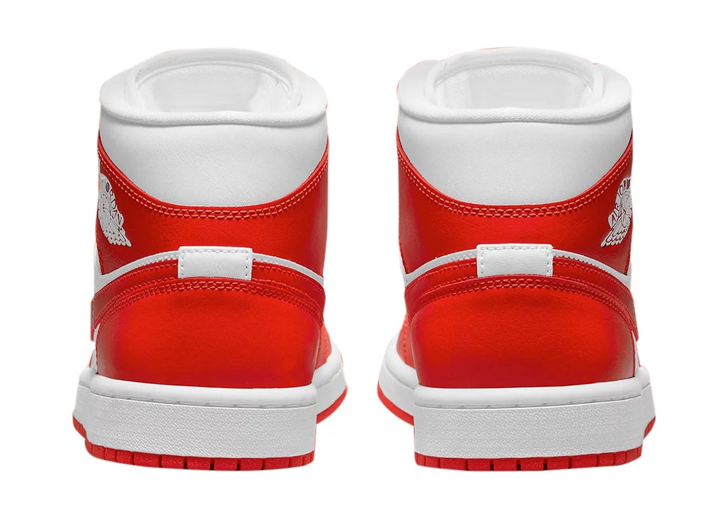 White Habanero Red Mid Sneakers J1431