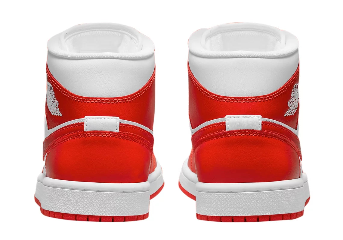 White Habanero Red Mid Sneakers J1431