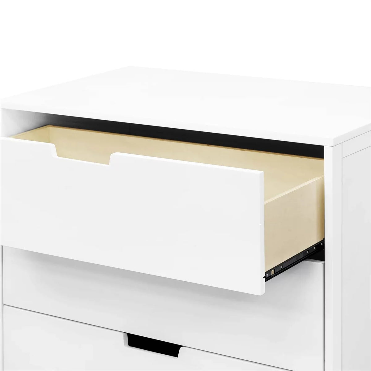 3 Drawer White Wood Dresser B328081