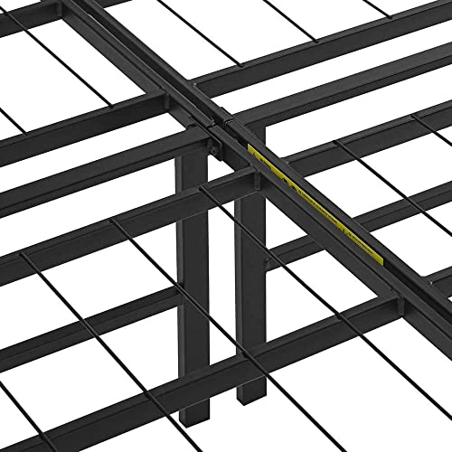Black Twin Size Metal Platform Bed Frame with Storage I1758