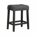 24" Oak Wood Counter Stool Set of 2 D757988