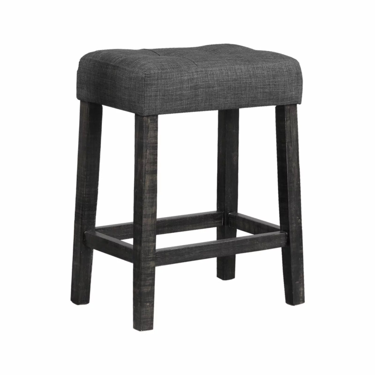 24" Oak Wood Counter Stool Set of 2 D757988