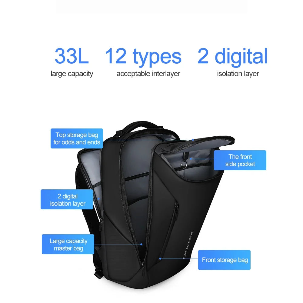 Waterproof USB Charging Travel Backpack V761461