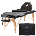 Portable Massage Table with Backrest Black I5904