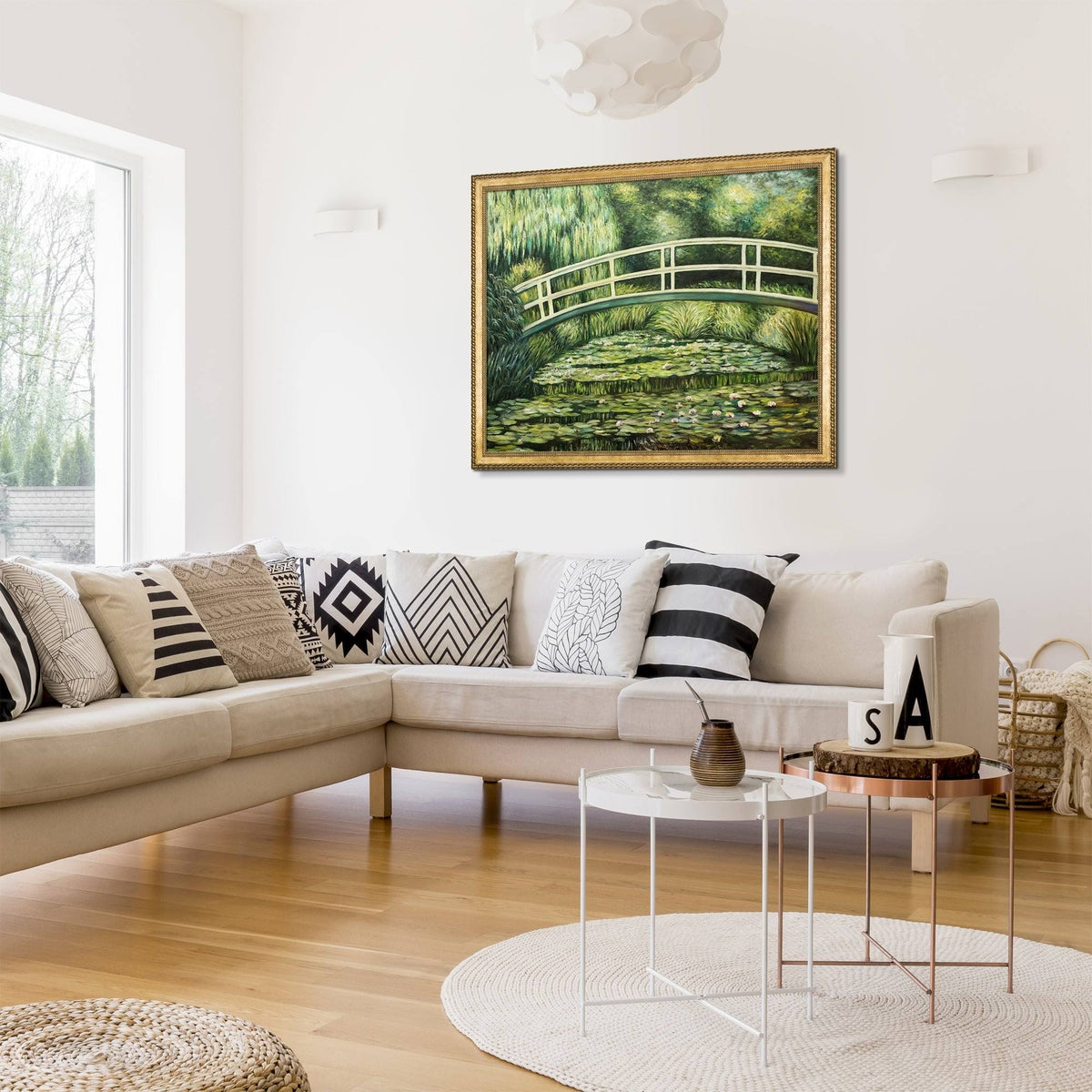 White Water Lilies Pre-Framed T755
