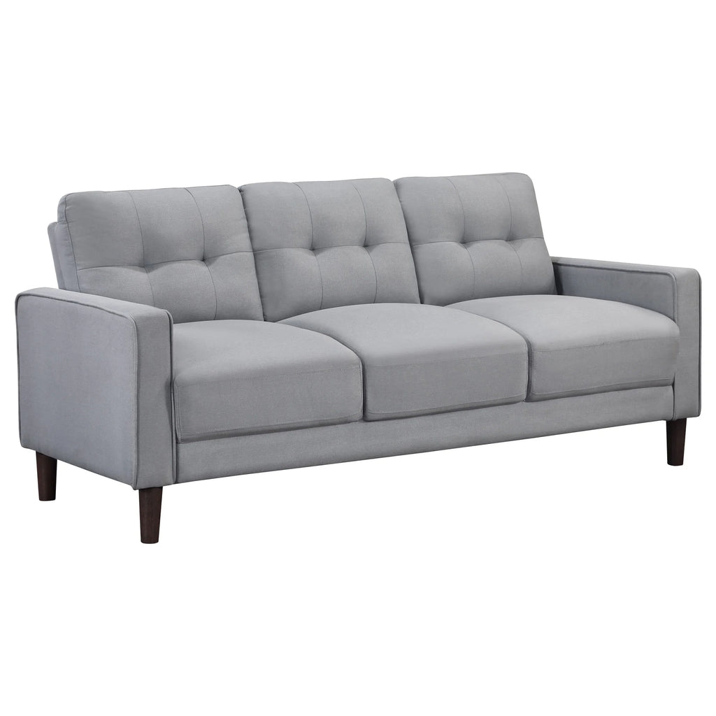 Gray Upholstered Sofa Set with Track Arms I98556