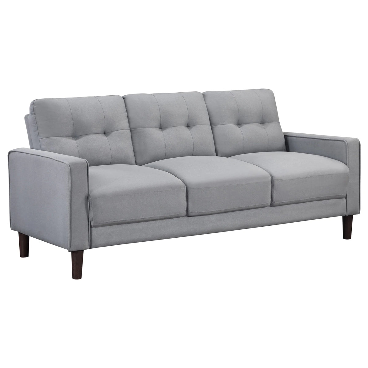 Gray Upholstered Sofa Set with Track Arms I98556