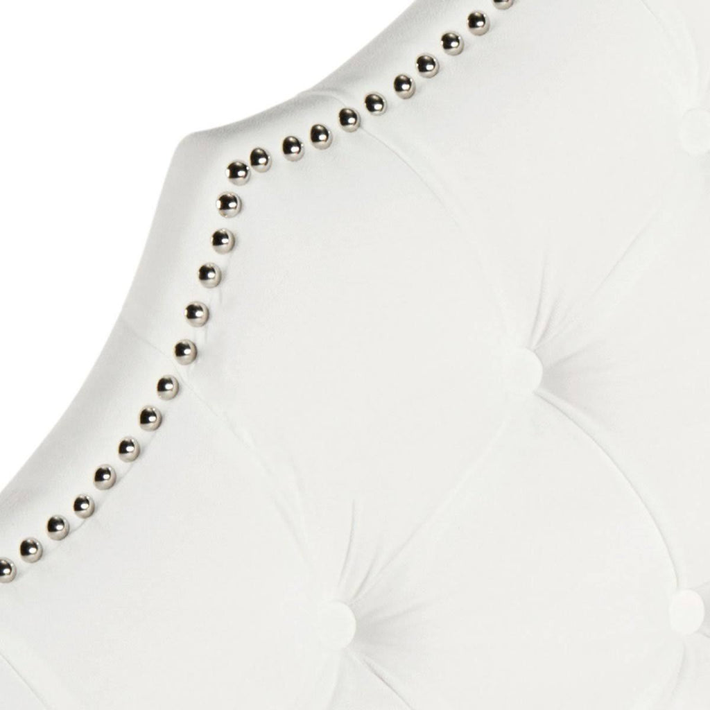 White King Tufted Velvet Headboard Q8584