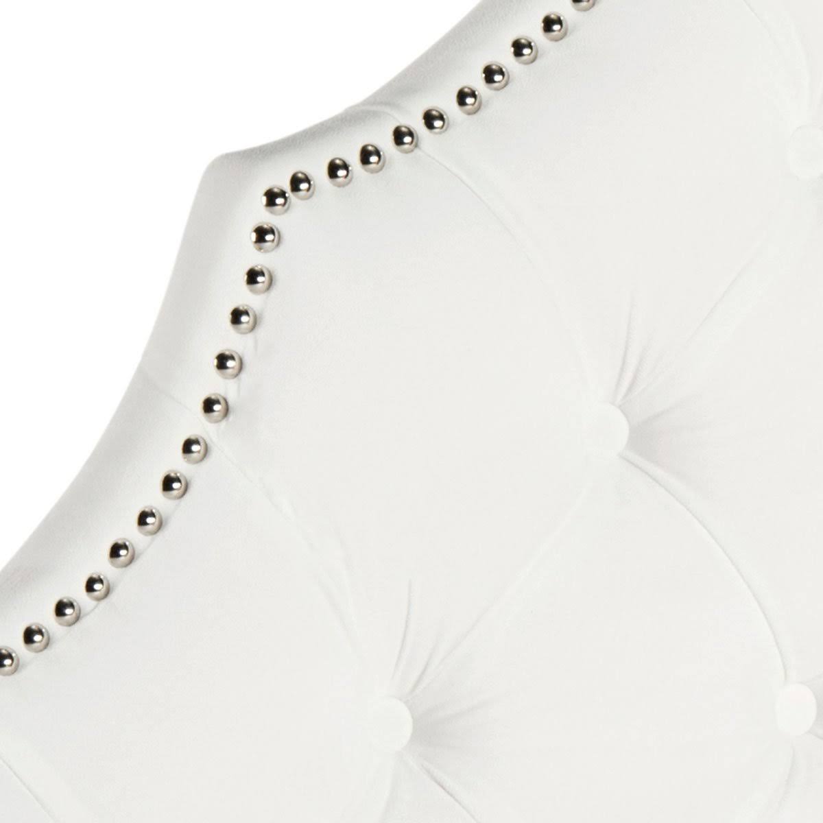 White King Tufted Velvet Headboard Q8584