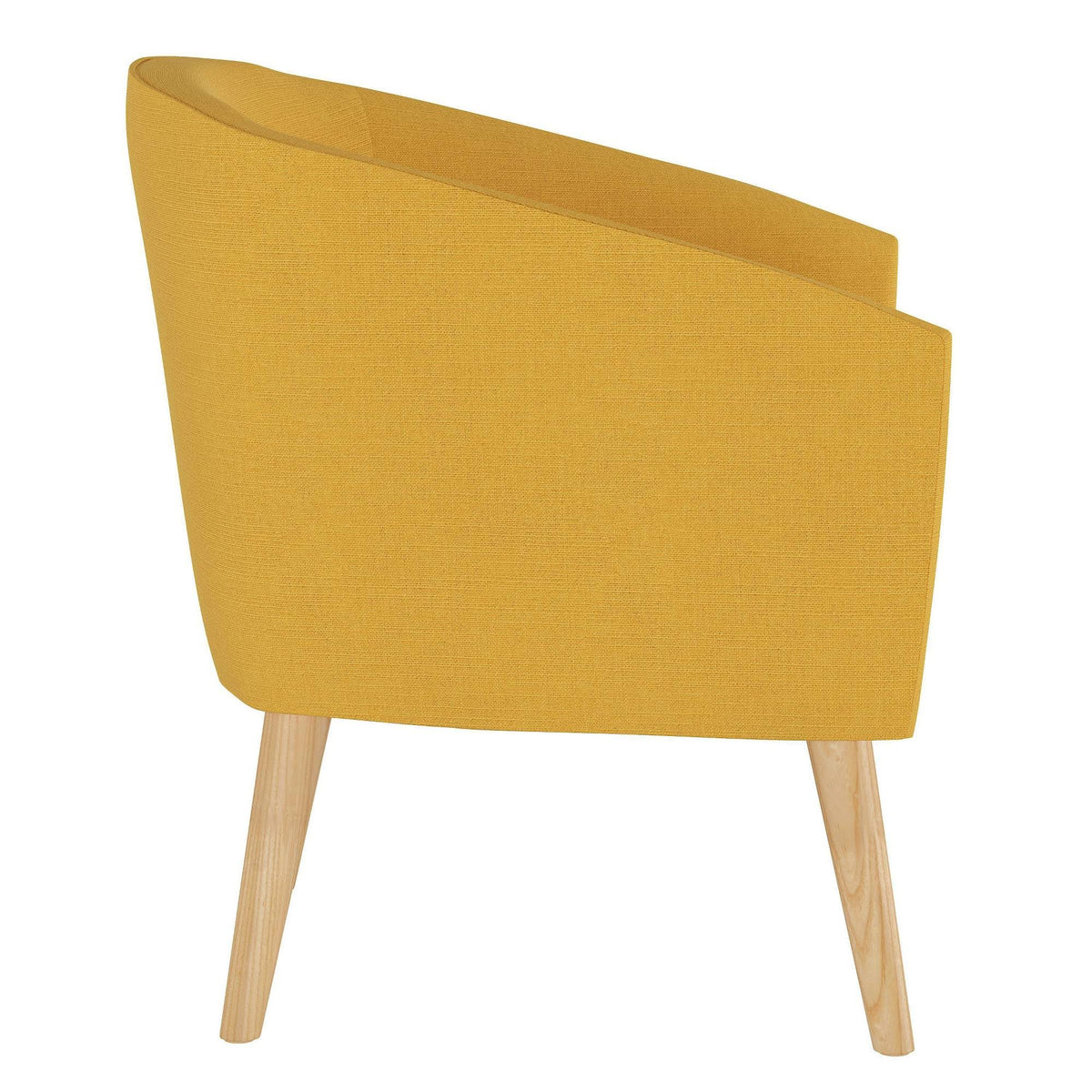 French Yellow Linen Arm Chair Z832