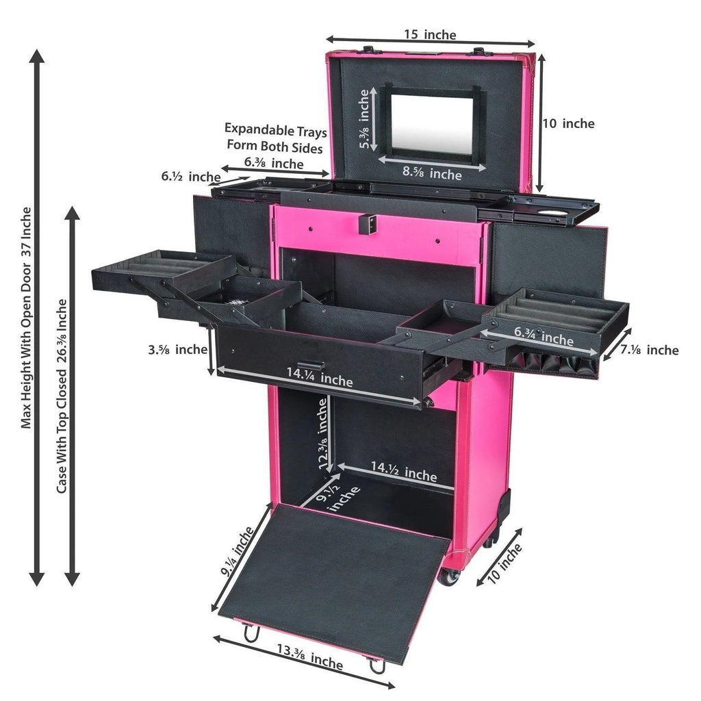 Multifunction Cosmetics Trolley Train Case H718
