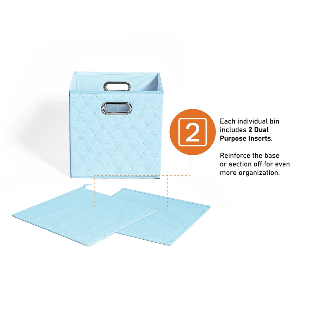 Blue Storage Cube Bins with Air Freshener I500