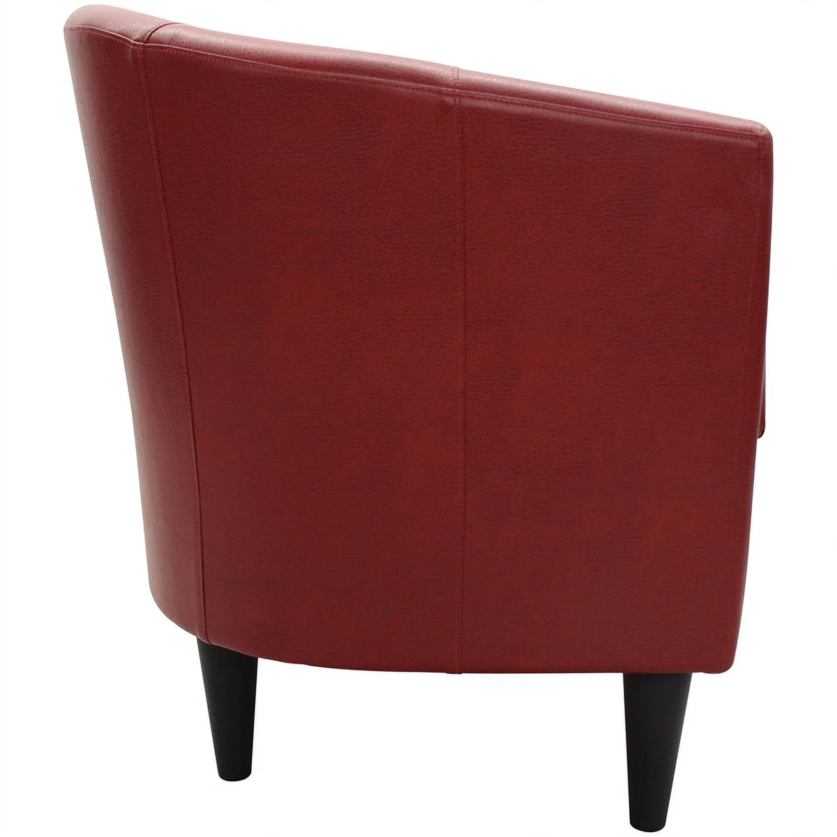 Red Faux Leather Club Chair G6528